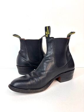 R.M. Williams Yearling Men’s Chelsea Boots Black Leather - AU 7E / US 8 Narrow